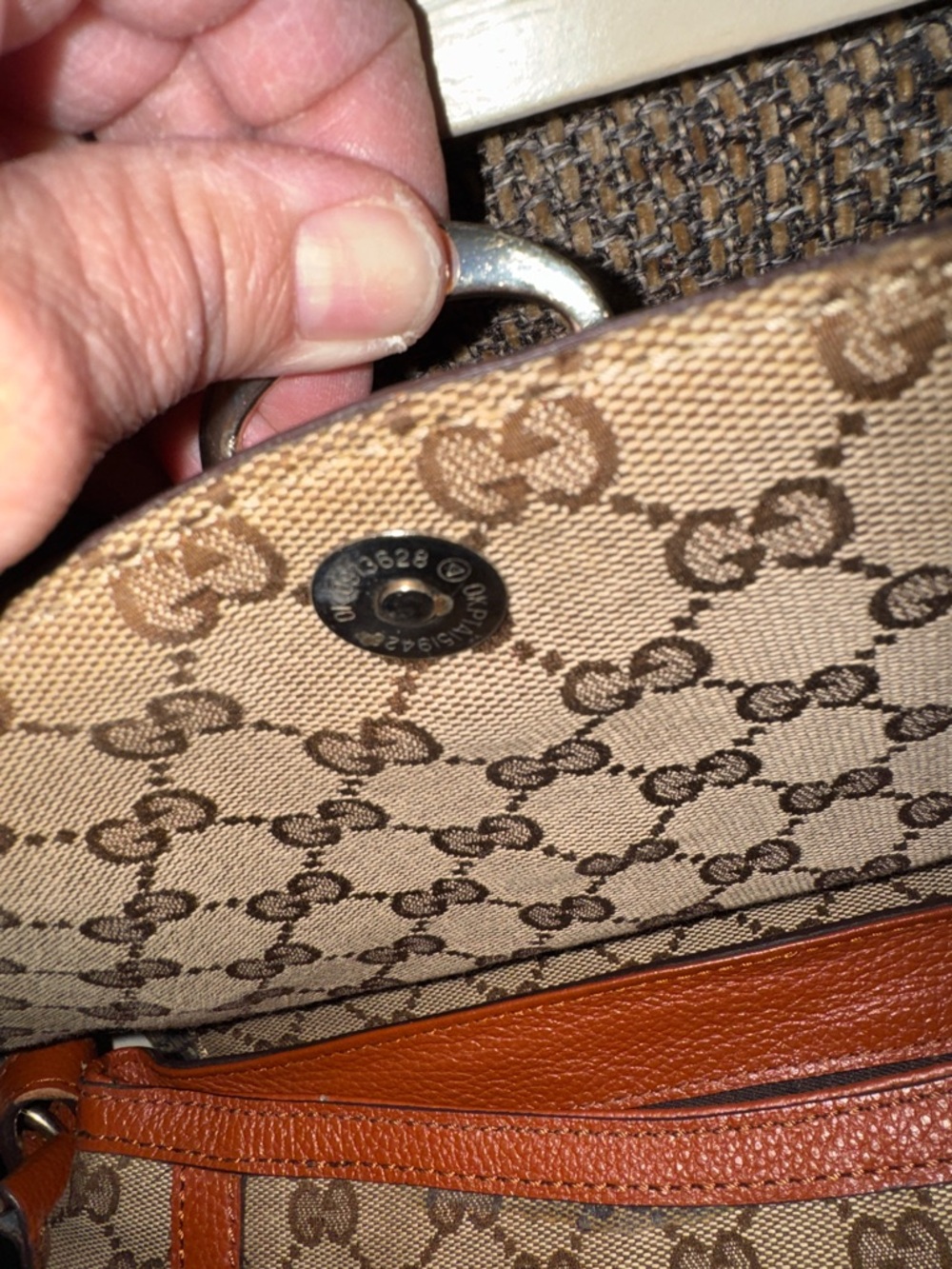 Gucci Tan-Brown GG Canvas Crossbody with Tassel Detail - Picture 6 of 14